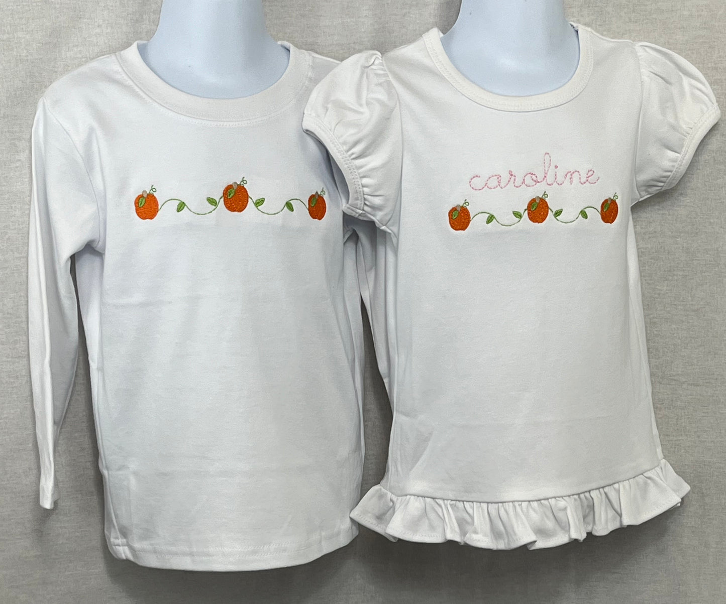 The Great Pumpkin Drop 2025 Embroidered Boys' and Girls' Tees by Lime Green