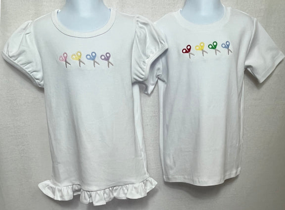 Embroidered Boys' and Girls' Tees by Lime Green