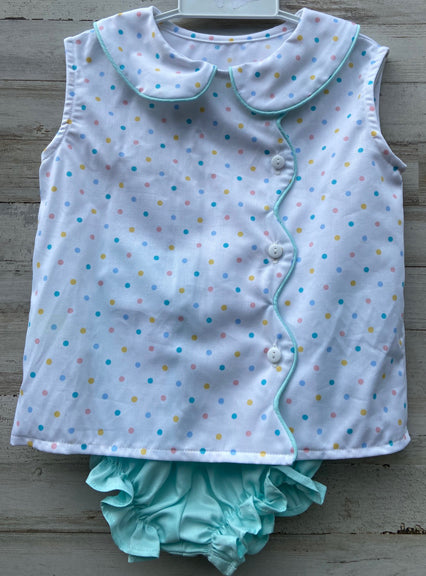 Custom Lila Side Scallop Top
