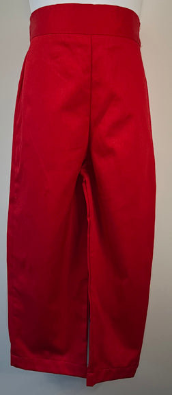 Flat Front George Pants Red Pique