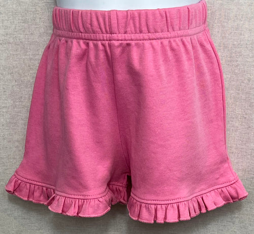 Camille Pima Knit Ruffle Shorts Pink