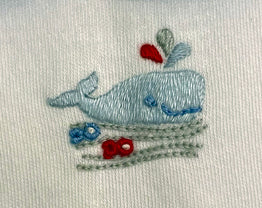 Jacob Pima Two Piece Embroidered Set Whale