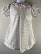 Load image into Gallery viewer, Marifrances Short Sleeve Apron Dress Pink Dotted Swiss