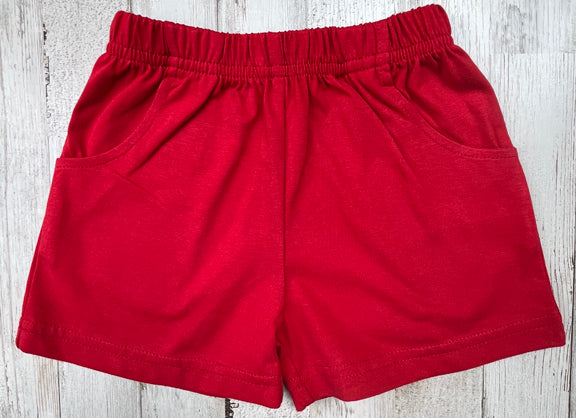 Paul Pocket Pima Jersey Shorts Red