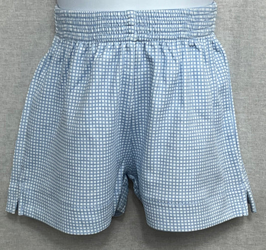 Daniel Pima Jersey Shorts Blue Check