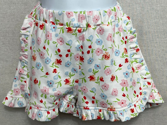Lizzie Pima Knit Round Ruffle Shorts New Multi Floral