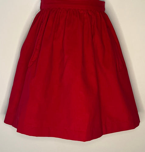 Lulu Skirt Red Corduroy