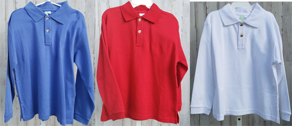 Arnie Appliqued Long Sleeve Polo Shirts